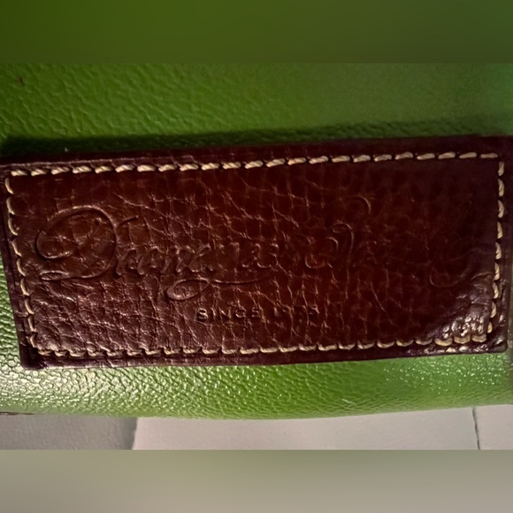 Vintage Dooney and Bourke Crossbody Saddlebag Dooney Leather Shoulder Bag Green - Picture 11 of 14